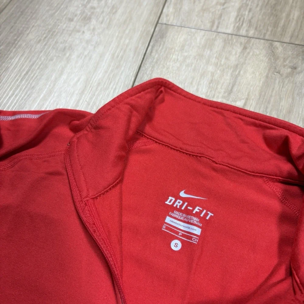 Ohio State Buckeyes‎ Pullover Women's Small Red Quarter Zip Nike Swoosh Logo